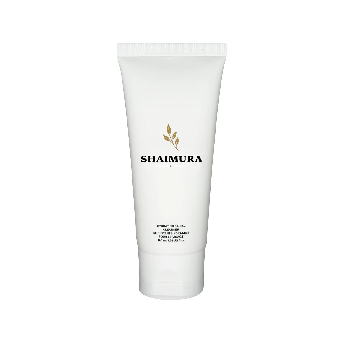 Shaimura Aloe Hydration Facial Cleanser in a white tube for dry skin hydration and gentle cleansing.