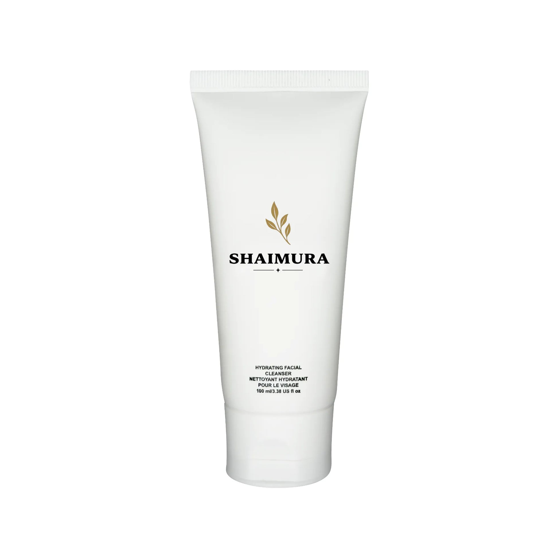 Shaimura Aloe Hydration Facial Cleanser in a white tube for dry skin hydration and gentle cleansing.